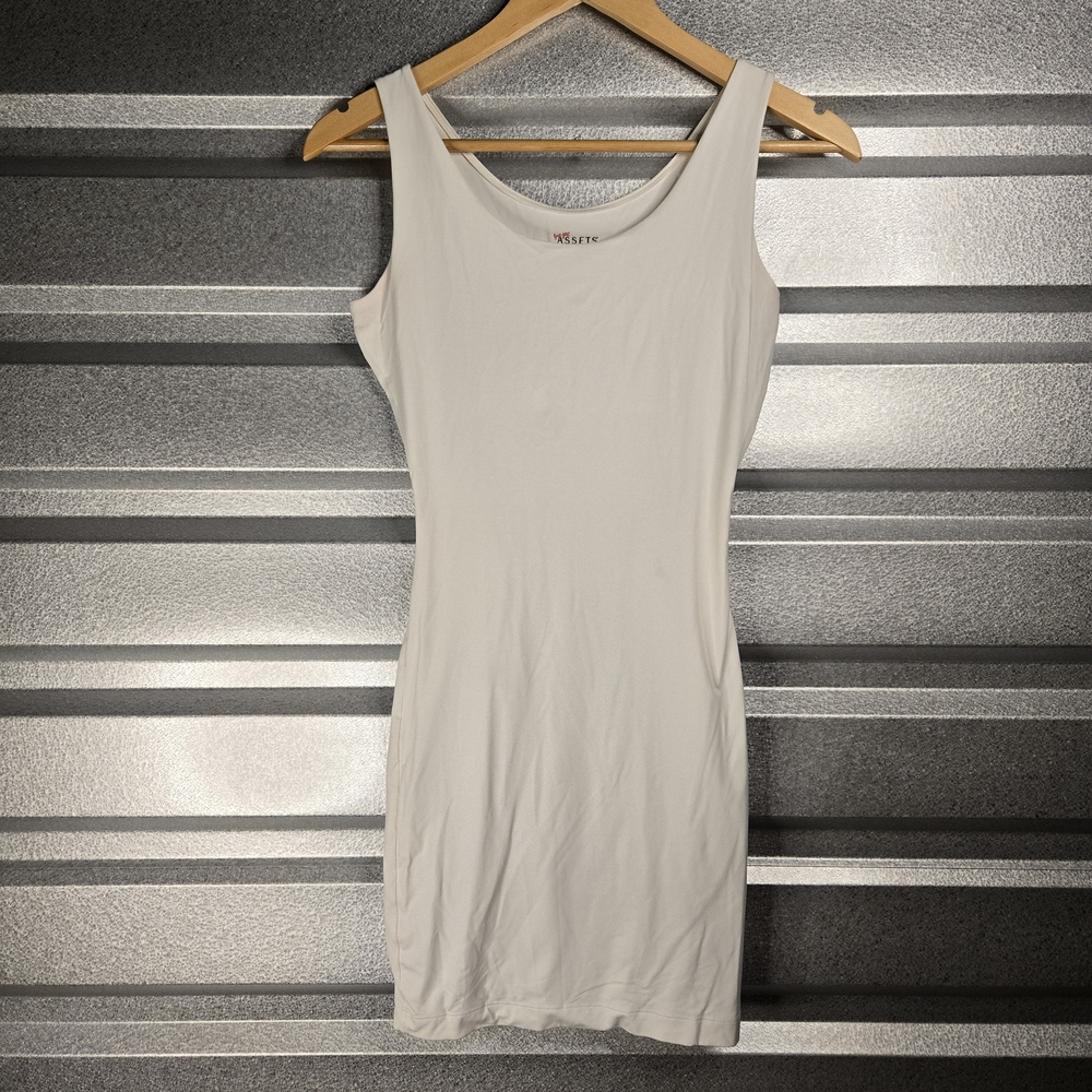Assets White Stretch Bodycon Tank Dress – White – M